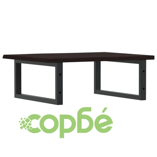 Стенен рафт за мивка, стомана и масивно дърво дъб ➤ топ цена ➤ sorbe.bg