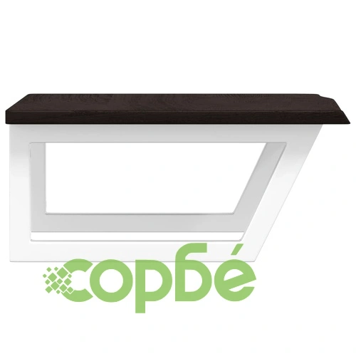 Стенен рафт за мивка, стомана и масивно дърво дъб ➤ топ цена ➤ sorbe.bg