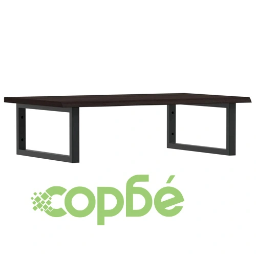 Стенен рафт за мивка, стомана и масивно дърво дъб ➤ топ цена ➤ sorbe.bg