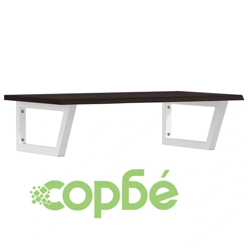 Стенен рафт за мивка, стомана и масивно дърво дъб ➤ топ цена ➤ sorbe.bg