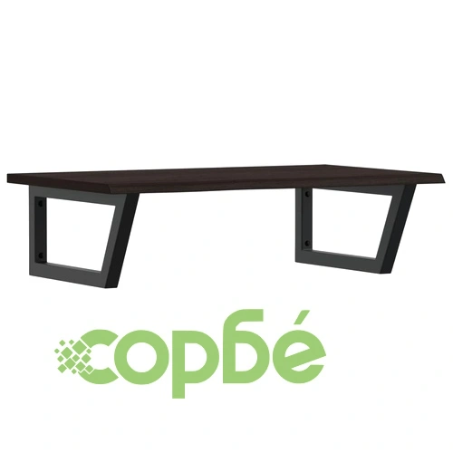 Стенен рафт за мивка, стомана и масивно дърво дъб ➤ топ цена ➤ sorbe.bg