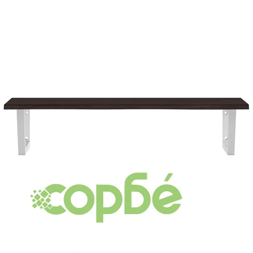 Стенен рафт за мивка, стомана и масивно дърво дъб ➤ топ цена ➤ sorbe.bg