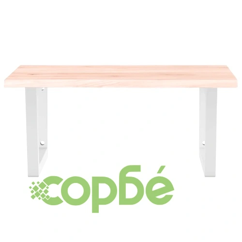 Стенен рафт за мивка, стомана и масивно дърво дъб ➤ топ цена ➤ sorbe.bg