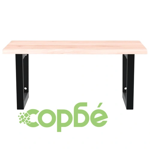 Стенен рафт за мивка, стомана и масивно дърво дъб ➤ топ цена ➤ sorbe.bg