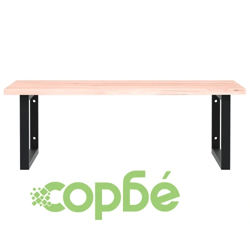 Стенен рафт за мивка, стомана и масивно дърво дъб ➤ топ цена ➤ sorbe.bg