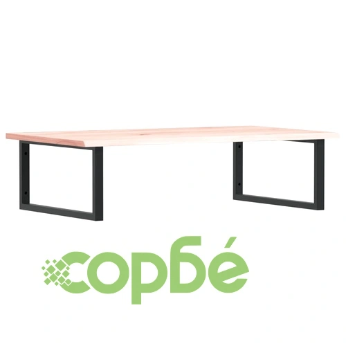 Стенен рафт за мивка, стомана и масивно дърво дъб ➤ топ цена ➤ sorbe.bg