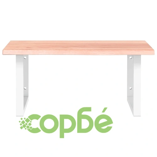 Стенен рафт за мивка, стомана и масивно дърво дъб ➤ топ цена ➤ sorbe.bg