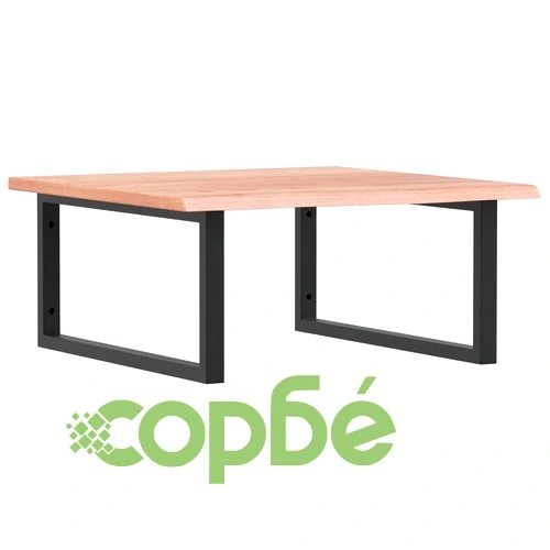 Стенен рафт за мивка, стомана и масивно дърво дъб ➤ топ цена ➤ sorbe.bg