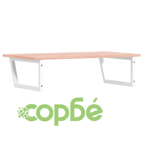 Стенен рафт за мивка, стомана и масивно дърво дъб ➤ топ цена ➤ sorbe.bg