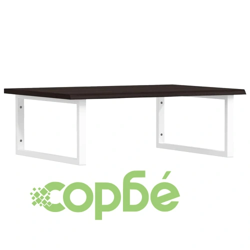 Стенен рафт за мивка, стомана и масивно дърво дъб ➤ топ цена ➤ sorbe.bg