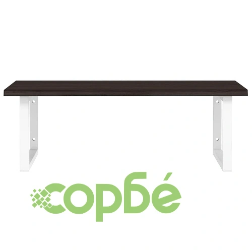 Стенен рафт за мивка, стомана и масивно дърво дъб ➤ топ цена ➤ sorbe.bg