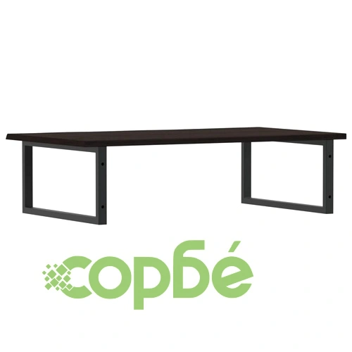 Стенен рафт за мивка, стомана и масивно дърво дъб ➤ топ цена ➤ sorbe.bg