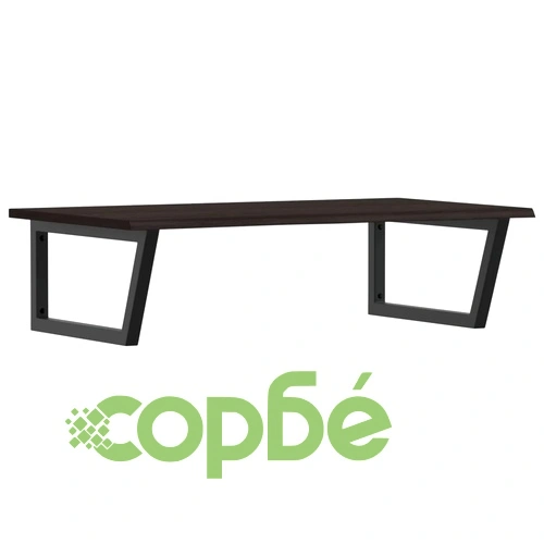 Стенен рафт за мивка, стомана и масивно дърво дъб ➤ топ цена ➤ sorbe.bg