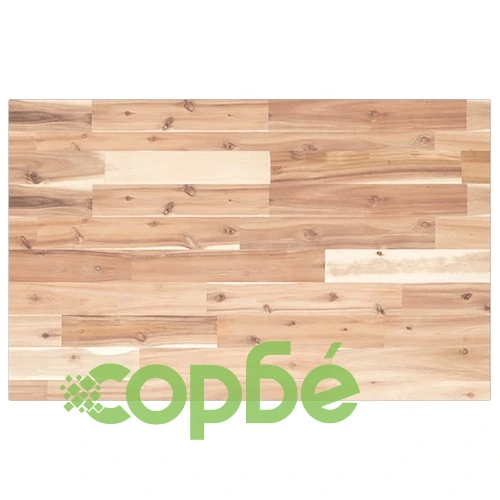 Стенен рафт за мивка, стомана и масивно дърво акация ➤ топ цена ➤ sorbe.bg