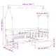 Детско легло рамка с чекмеджета без матрак 70x140 см бор масив