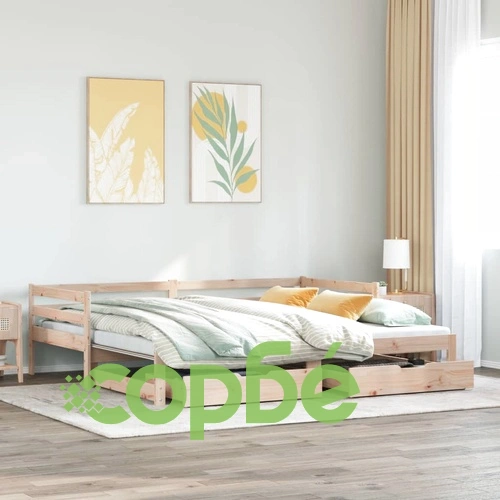 Дневно легло с уширение и чекмеджета, без матрак, 80x200 см ➤ топ цена ➤ sorbe.bg