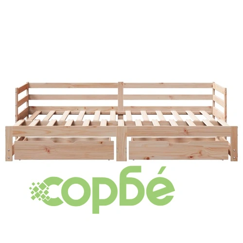 Дневно легло с уширение и чекмеджета без матрак 90x200 см ➤ топ цена ➤ sorbe.bg