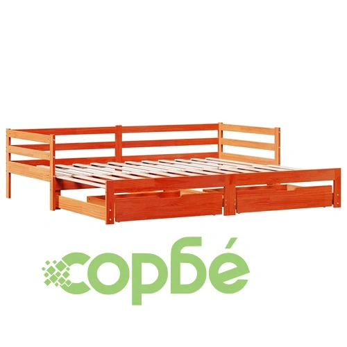 Дневно легло с уширение и чекмеджета, без матрак, 90x200 см ➤ топ цена ➤ sorbe.bg