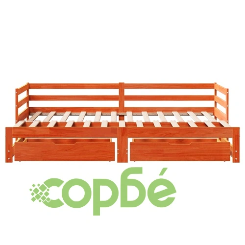 Дневно легло с уширение и чекмеджета, без матрак, 80x200 см ➤ топ цена ➤ sorbe.bg