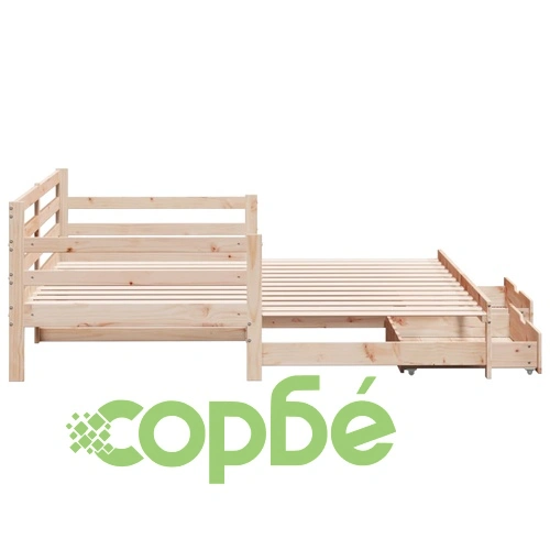 Дневно легло с уширение и чекмеджета без матрак 90x200 см ➤ топ цена ➤ sorbe.bg