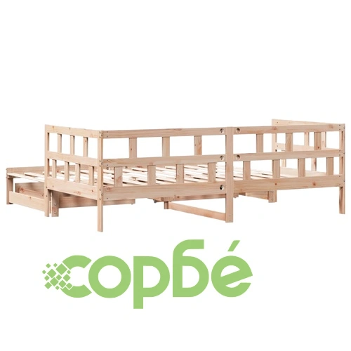 Дневно легло с уширение и чекмеджета без матрак 90x200 см ➤ топ цена ➤ sorbe.bg