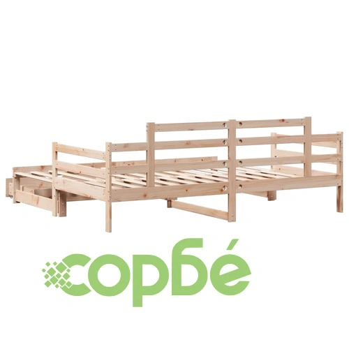 Дневно легло с уширение и чекмеджета без матрак 90x200 см ➤ топ цена ➤ sorbe.bg