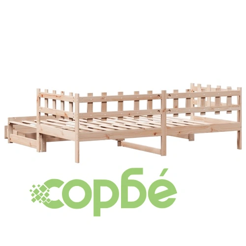 Дневно легло с уширение и чекмеджета, без матрак, 80x200 см ➤ топ цена ➤ sorbe.bg