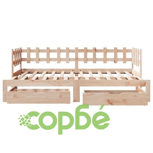 Дневно легло с уширение и чекмеджета без матрак 90x200 см ➤ топ цена ➤ sorbe.bg