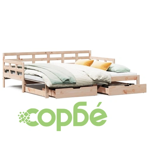 Дневно легло с уширение и чекмеджета без матрак 90x200 см ➤ топ цена ➤ sorbe.bg