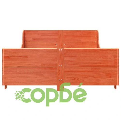 Рамка за легло без матрак, восъчнокафяв, 160x200 см, бор масив ➤ топ цена ➤ sorbe.bg