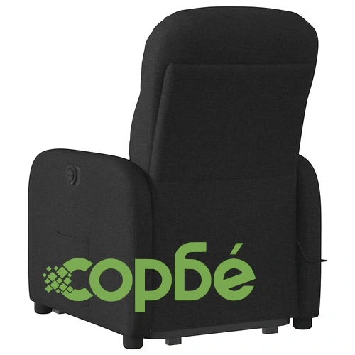 Електрически изправящ масажен реклайнер стол черен текстил ➤ топ цена ➤ sorbe.bg