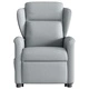 Изправящ масажен реклайнер стол, светлосив, текстил