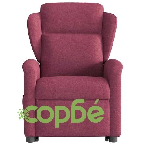 Електрически изправящ реклайнер стол, виненочервен, текстил ➤ топ цена ➤ sorbe.bg