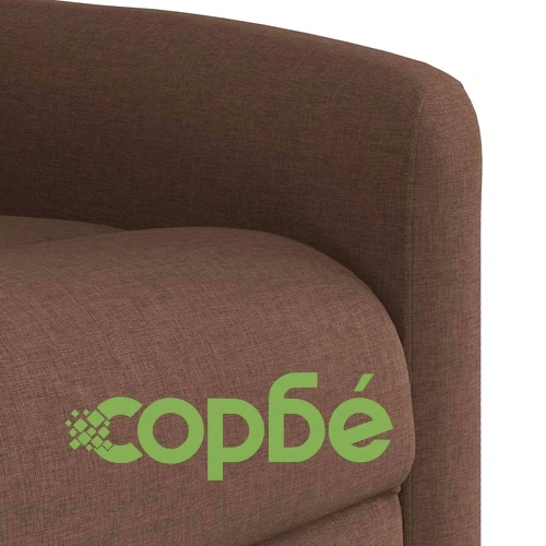 Електрически изправящ реклайнер стол, кафяв, текстил ➤ топ цена ➤ sorbe.bg