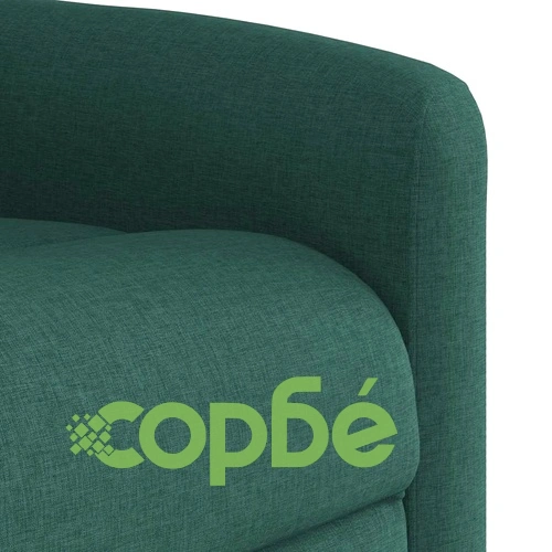 Електрически изправящ масажен реклайнер стол тъмнозелен текстил ➤ топ цена ➤ sorbe.bg