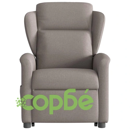 Електрически изправящ масажен реклайнер стол таупе текстил ➤ топ цена ➤ sorbe.bg