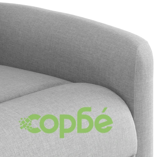 Електрически изправящ реклайнер стол, облачно сив, текстил ➤ топ цена ➤ sorbe.bg