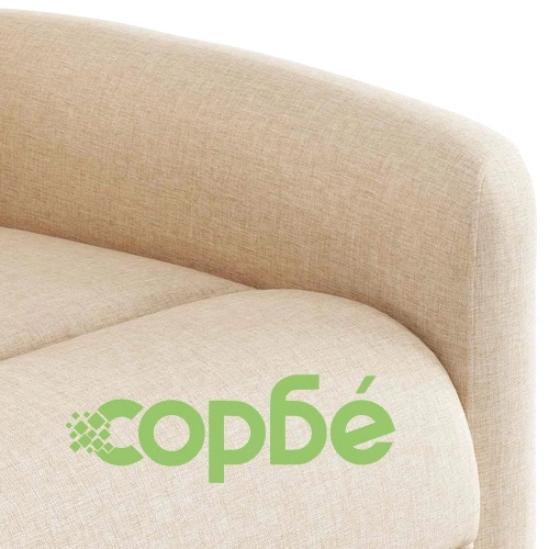 Електрически изправящ масажен реклайнер стол кремав текстил ➤ топ цена ➤ sorbe.bg