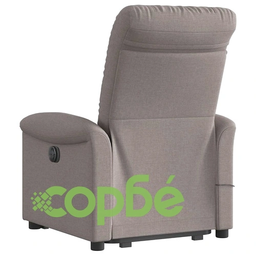 Електрически изправящ масажен реклайнер стол таупе текстил ➤ топ цена ➤ sorbe.bg