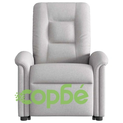 Електрически изправящ масажен реклайнер стол облачносив текстил ➤ топ цена ➤ sorbe.bg