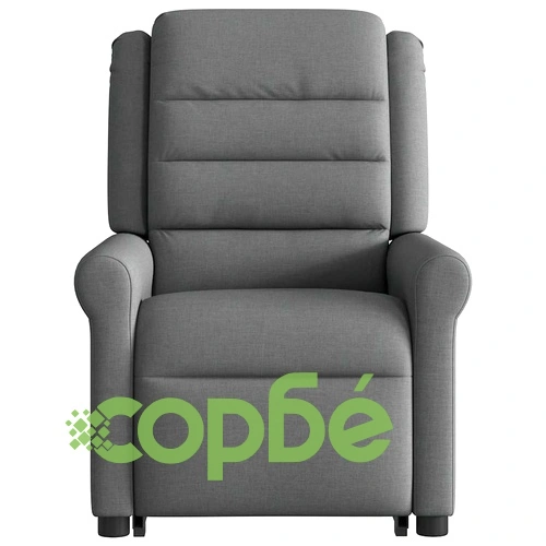 Изправящ реклайнер стол, тъмносив, текстил ➤ топ цена ➤ sorbe.bg