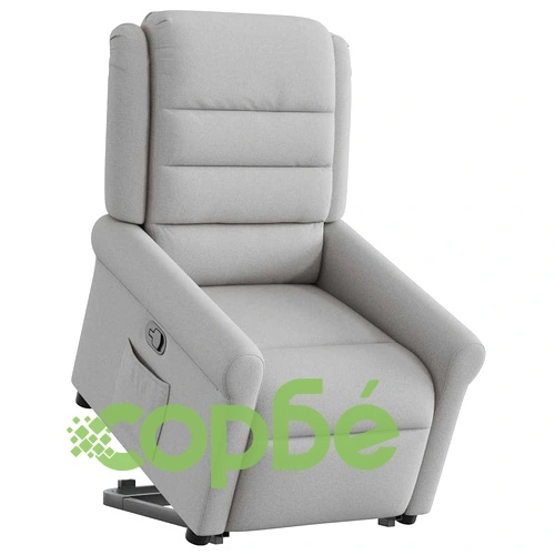 Изправящ реклайнер стол, облачно сив, текстил ➤ топ цена ➤ sorbe.bg