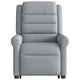 Електрически изправящ масажен реклайнер стол светлосив текстил
