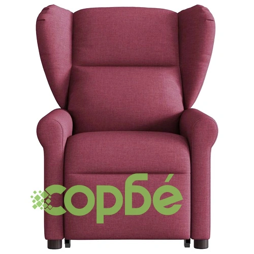 Електрически изправящ масажен реклайнер виненочервен текстил ➤ топ цена ➤ sorbe.bg