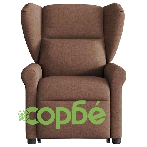 Електрически изправящ масажен реклайнер стол кафяв текстил ➤ топ цена ➤ sorbe.bg