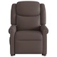 Електрически изправящ масажен реклайнер стол, кафяв, еко кожа
