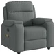 Електрически масажен реклайнер стол, тъмносив, текстил