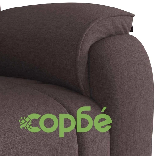 Електрически масажен наклоняем стол, тъмнокафяв, текстил ➤ топ цена ➤ sorbe.bg