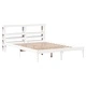 Рамка за легло без матрак, бял, 160x200 см, бор масив