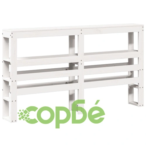 Рамка за легло без матрак, бял, 160x200 см, бор масив ➤ топ цена ➤ sorbe.bg